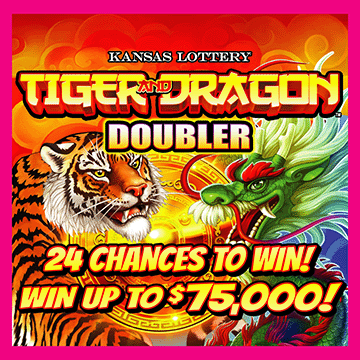 Tiger And Dragon Doubler scratch ticket from Kansas Lottery