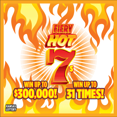 Fiery Hot 7s scratch ticket from Kansas Lottery