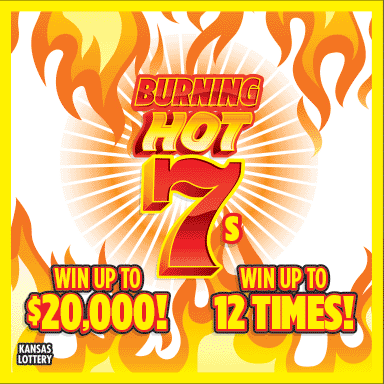 Burning Hot 7s scratch ticket from Kansas Lottery