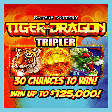 Tiger And Dragon Tripler scratch ticket from Kansas Lottery