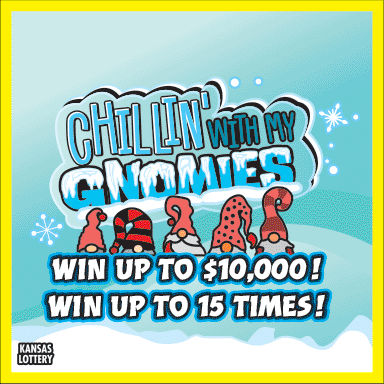 Chillin With My Gnomies scratch ticket from Kansas Lottery