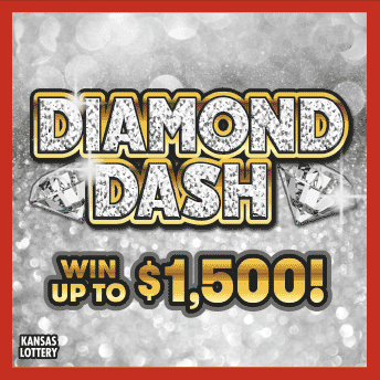 Diamond Dash scratch ticket from Kansas Lottery