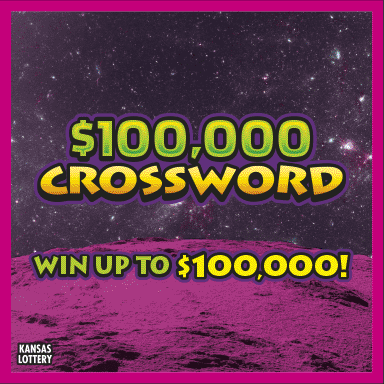 $100,000 Crossword scratch ticket from Kansas Lottery
