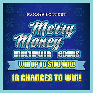 Merry Money Multiplier Bonus scratch ticket from Kansas Lottery