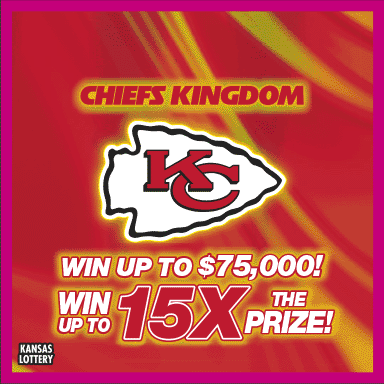 Chiefs Kingdom scratch ticket from Kansas Lottery