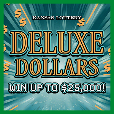 Deluxe Dollars scratch ticket from Kansas Lottery
