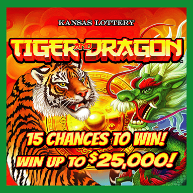 Tiger And Dragon scratch ticket from Kansas Lottery
