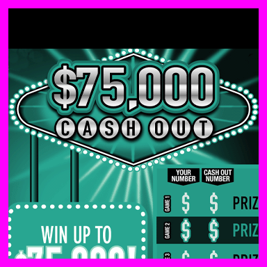 $75,000 Cashout scratch ticket from Kansas Lottery