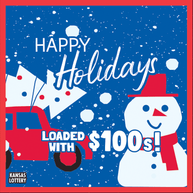 Happy Holidays scratch ticket from Kansas Lottery