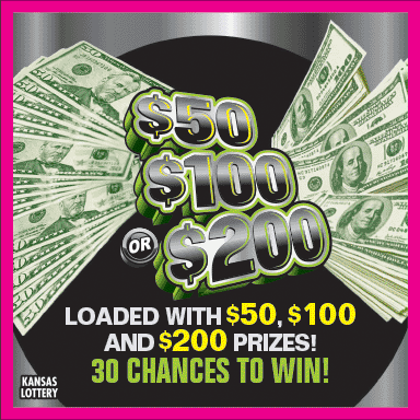 $50 $100 Or $200 scratch ticket from Kansas Lottery