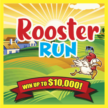 Rooster Run scratch ticket from Kansas Lottery