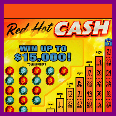 Red Hot Cash scratch ticket from Kansas Lottery