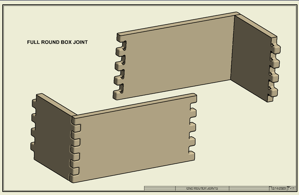 CNC Full round Box Joint